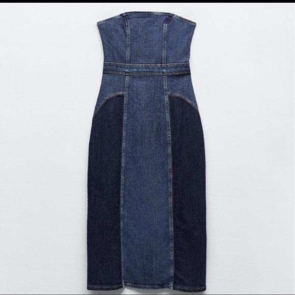 Zara Patchwork denim dress - Picture 14 of 16